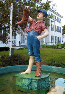 Statue of Boy with Boot